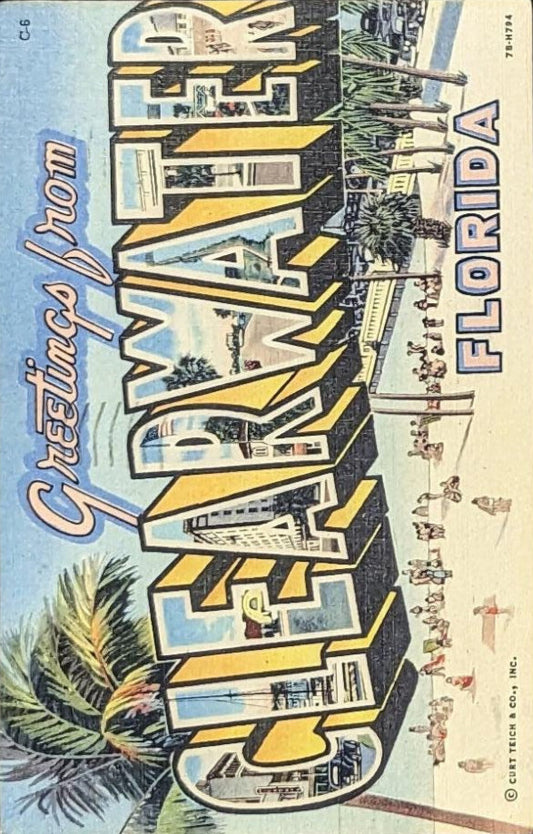 Greetings from Clearwater, Florida - Digital Print Download