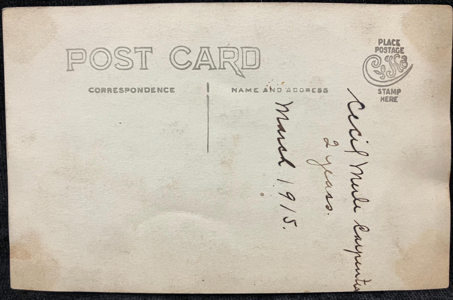 RPPC - Toddler in Overalls - 1915, Kalamazoo Michigan - Vintage Postcard