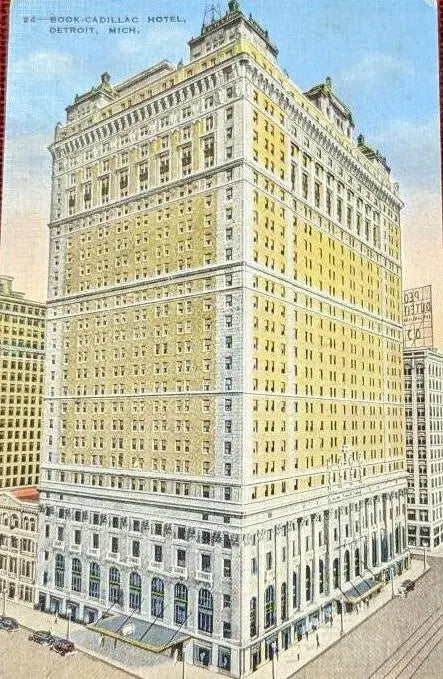 Book-Cadillac Hotel, Detroit, Michigan - Vintage Postcard