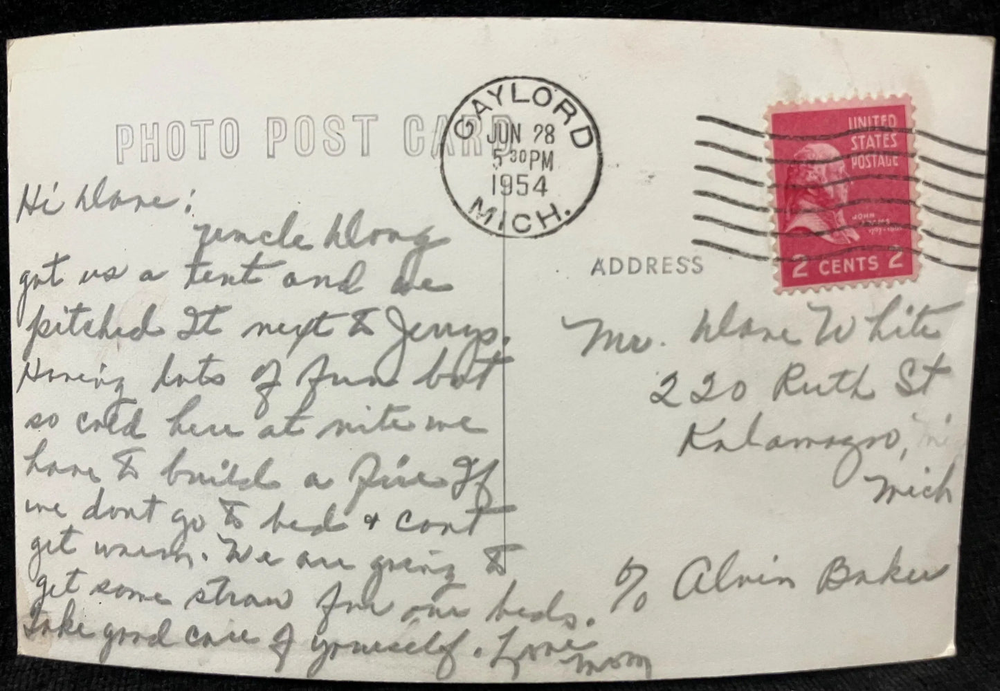 RPPC - Veterans Memorial Bridge - Manistee River, Mesick, Michigan - Vintage Postcard