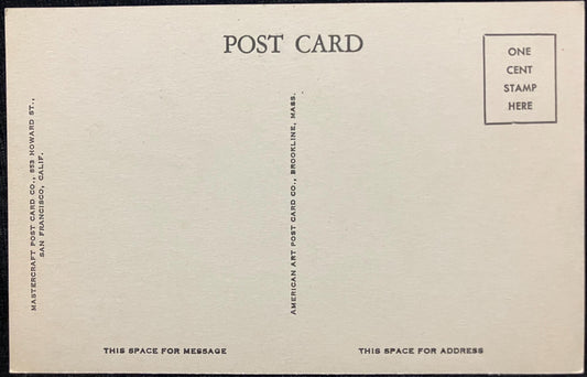 RPPC - Public Library, Vallejo, California - Vintage Library half-tone Photo Postcard