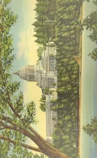 Washington State Capitol Building, Olympia, Washington - Vintage Postcard 1940s