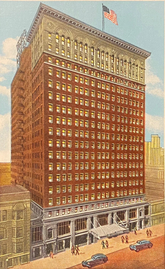 YMCA Hotel, Chicago, Illinois - Linen Postcard