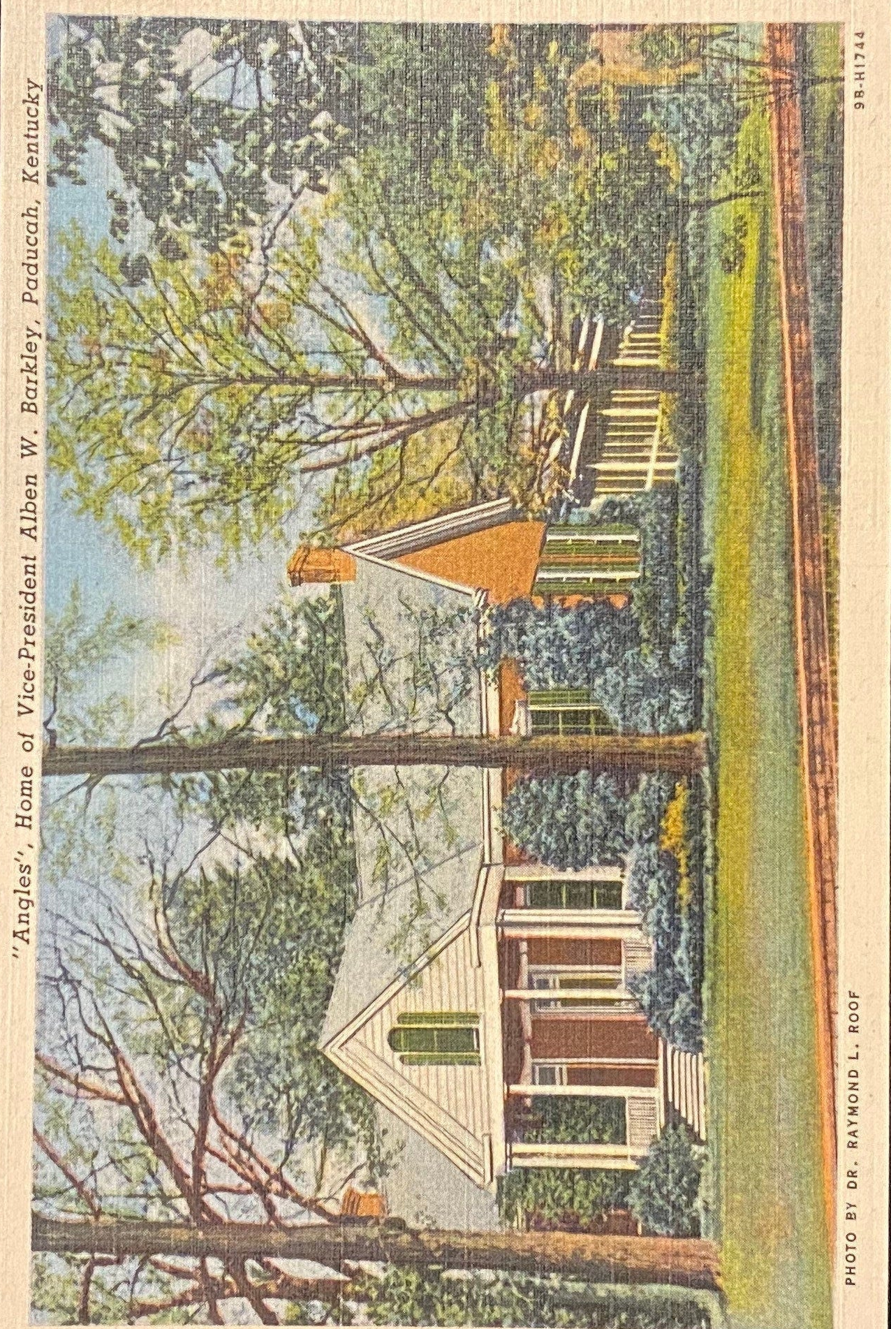 Angles - Home of Vice-President Alben W. Barkley - Paducah, Kentucky - 1940s Linen Postcard