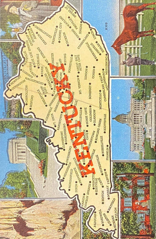 Kentucky Postcard - 1940s Linen Postcard