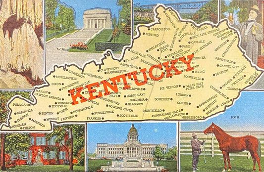Kentucky Postcard - 1940s Linen Postcard