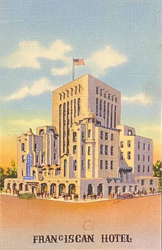 Franciscan Hotel - Albuquerque, New Mexico - 1940 Linen Postcard