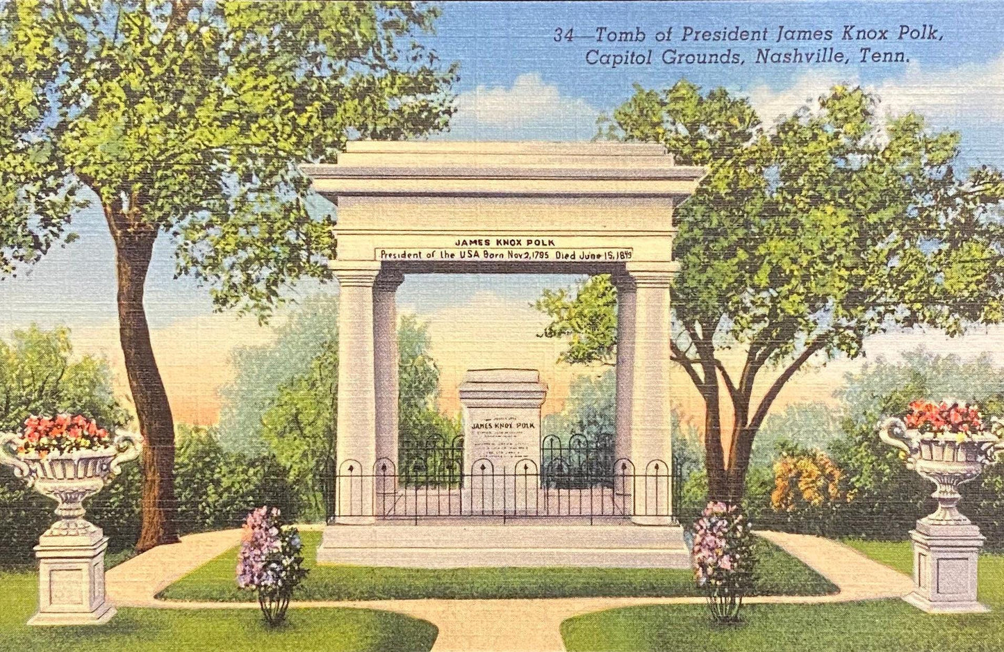 Tomb of President James Knox Polk - Capitol Grounds - Nashville, Tennessee