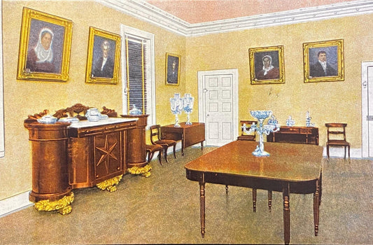 Hermitage Dining Room - Nashville, Tennessee - 1940s Linen Postcard