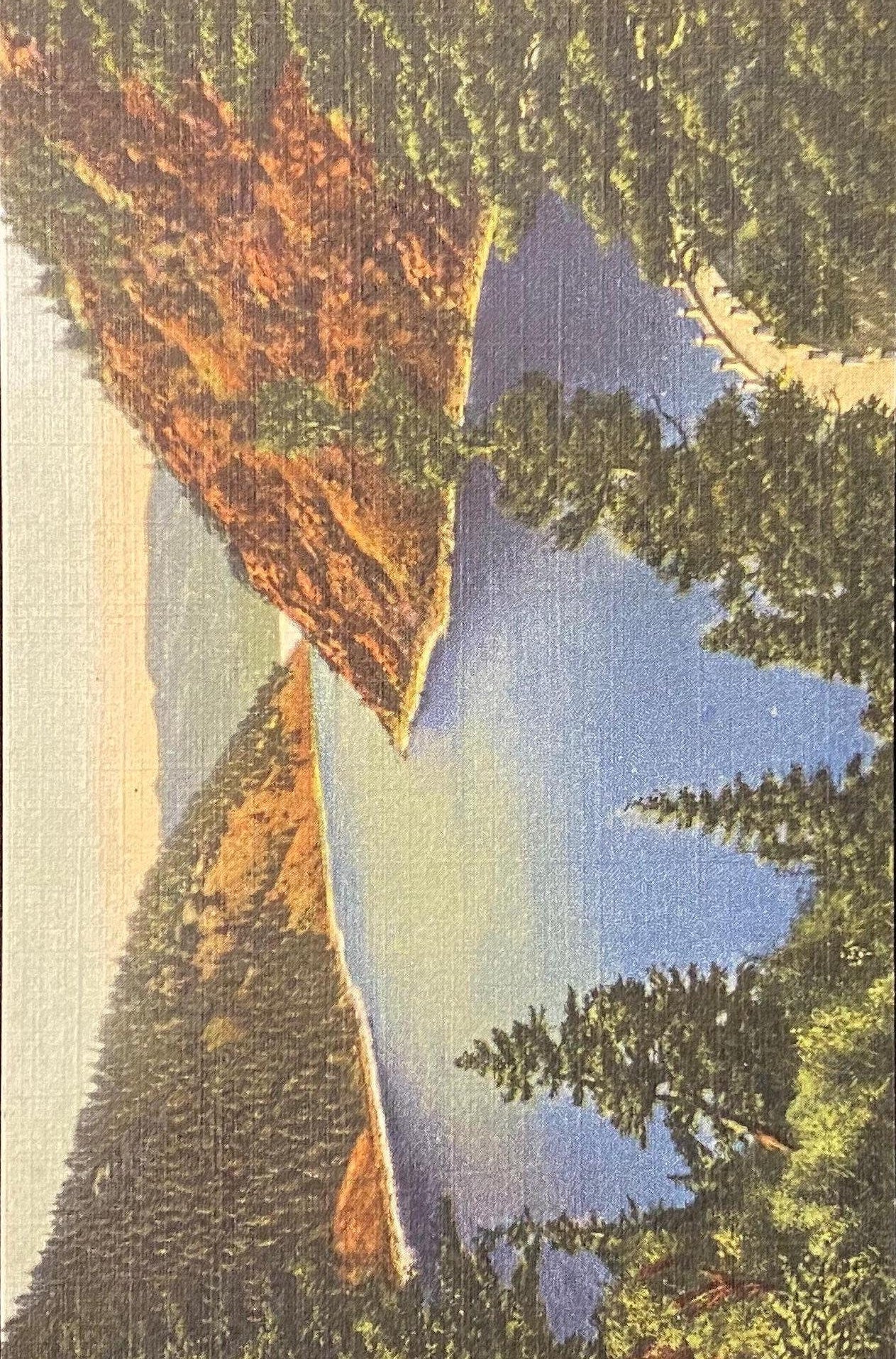 Eagle Nest Lake and Dam - New Mexico - 1939 Linen Postcard