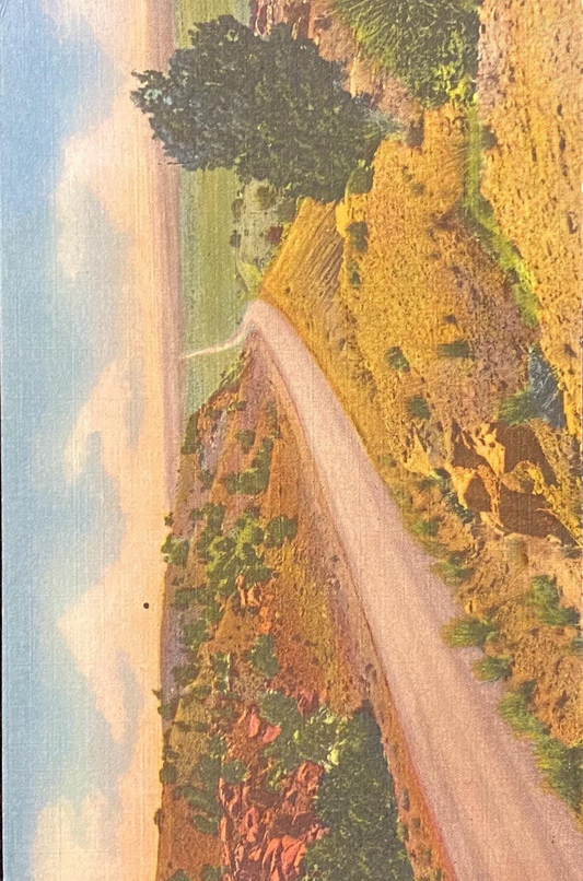 Scenic Highway U.S. 66 - Tucumcari - Santa Rosa, New Mexico - 1944 Linen Postcard
