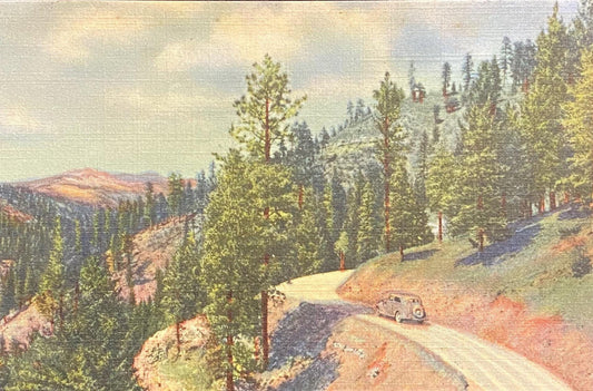 Pecos River Drive - New Mexico - 1938 Linen Postcard