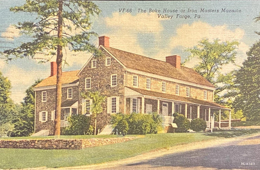 The Bake House - Iron Masters Mansion - Valley Forge, Pennsylvania - 1953 Linen Postcard