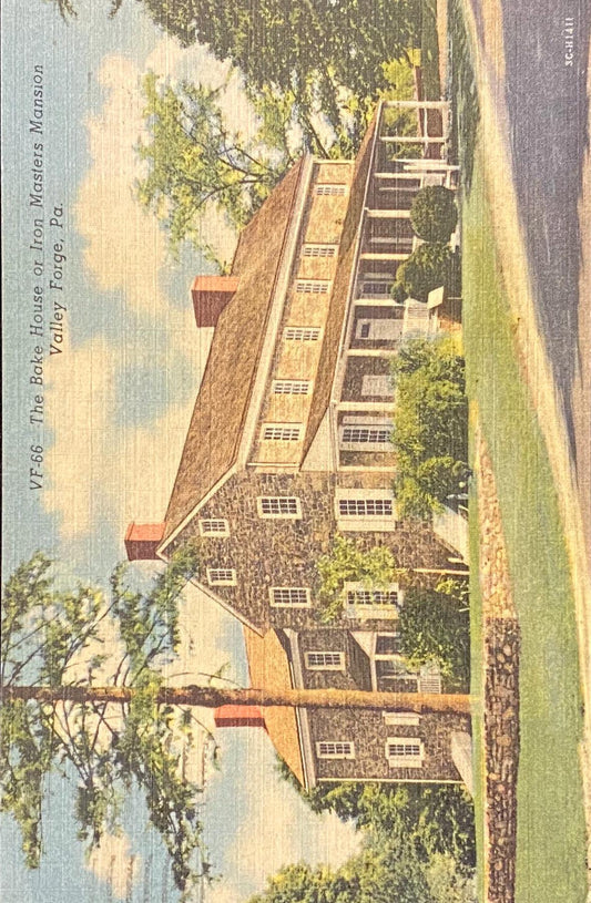 The Bake House - Iron Masters Mansion - Valley Forge, Pennsylvania - 1953 Linen Postcard