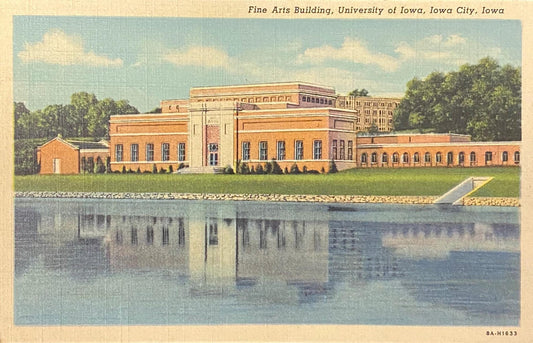 Fine Arts Building - University of Iowa - Iowa City, Iowa - 1938 Linen Postcard