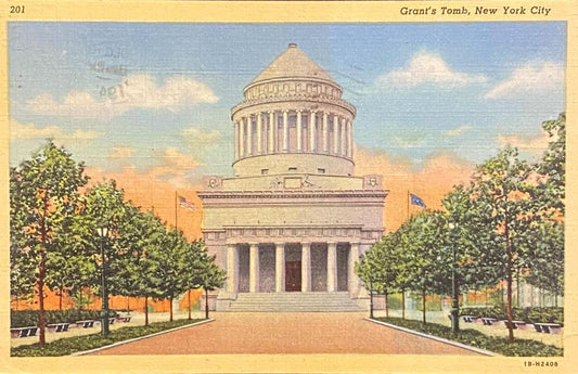 Grant's Tomb - New York City, New York - 1945 Linen Postcard