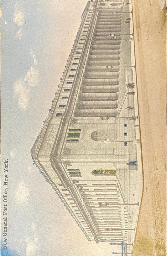 New General Post Office - New York - 1940s Linen Postcard