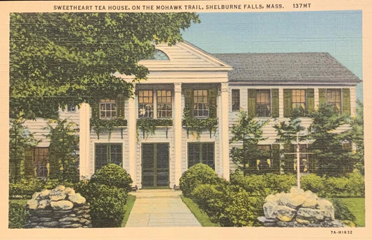 Sweetheart Tea House - Mohawk Trail - Shelburne Falls, Massachusetts - 1940s Linen Postcard