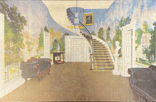 Ha'l of Hermitage - Andrew Jackson Home - Nashville, Tennessee - 1940s Linen Postcard