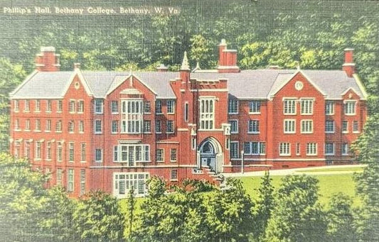 Phillip's Hall - Bethany College - Bethany, West Virginia - Vintage Postcard