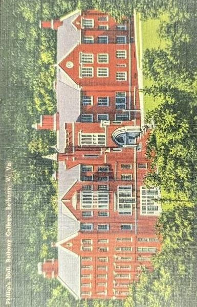 Phillip's Hall - Bethany College - Bethany, West Virginia - Vintage Postcard