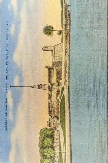 Castillo De San Marcos - St. Augustine, Florida - 1940s Linen Postcard