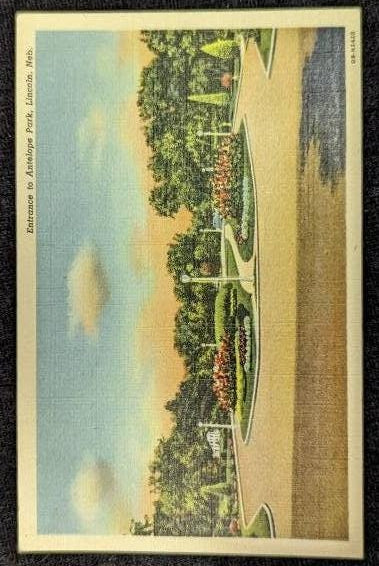 Antelope Park - Lincoln, Nebraska - 1940s Linen Postcard