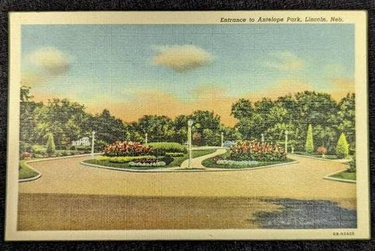 Antelope Park - Lincoln, Nebraska - 1940s Linen Postcard