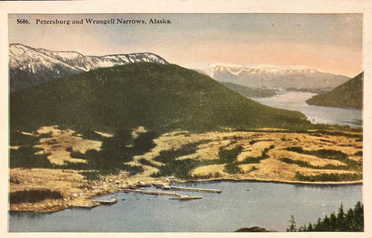 Petersburg - Wrangell Narrows, Alaska - Vintage Postcard