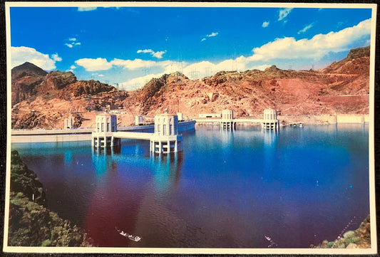 A View of the Hoover Dam from Arizona - Vintage Postcard
