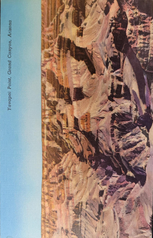 Yavapai Point - Grand Canyon - Arizona - 1940s Linen Postcard