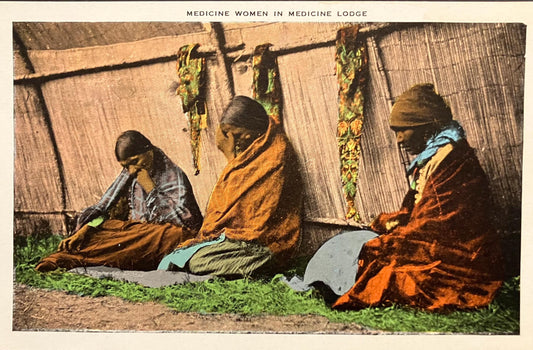 Medicine Women - Medicine Lodge - Vintage Postcard