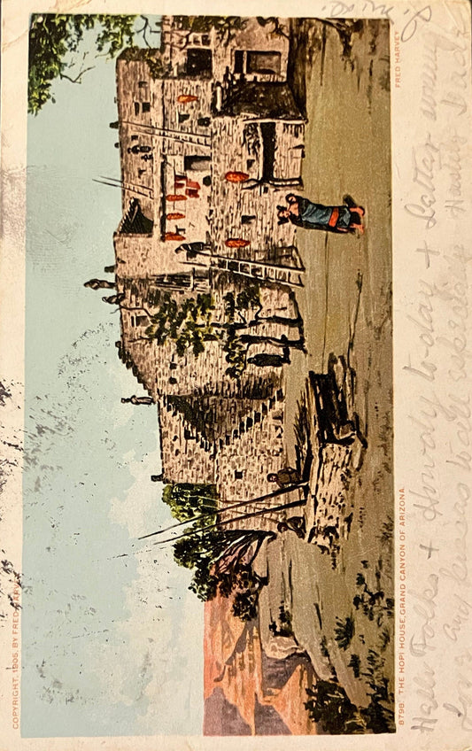 The Hopi House - Grand Canyon - Arizona - Copyright, 1905, by Fred Harvey. - Vintage Postcard
