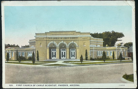 First Church of Christ Scientist - Phoenix, Arizona - Vintage Postcard