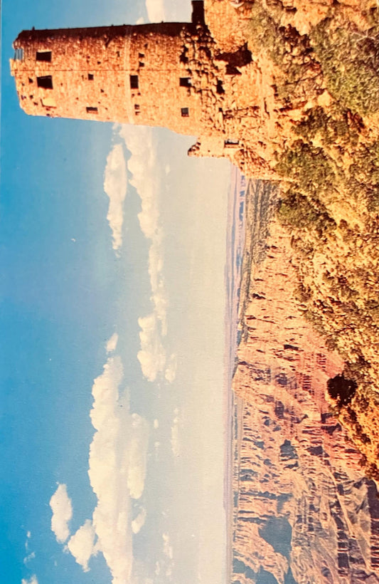 The Watchtower at Desert View - Grand Canyon National Park - Arizona - Vintage Postcard