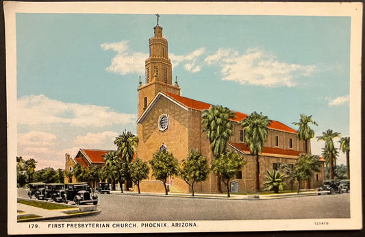 First Presbyterian Church - Phoenix, Arizona - Vintage Postcard