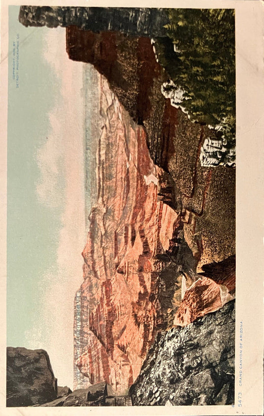 Grand Canyon of Arizona - Copyright 1903, by Detroit Photographic Co. - Vintage Postcard