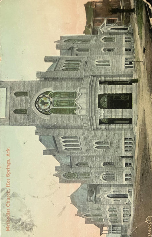 Methodist Church - Hot Springs, Arkansas - Vintage Postcard