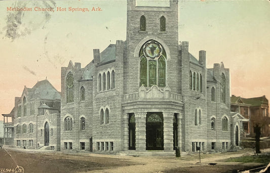 Methodist Church - Hot Springs, Arkansas - Vintage Postcard