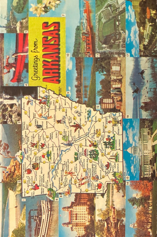 Greetings from Arkansas - 1970s Postcard