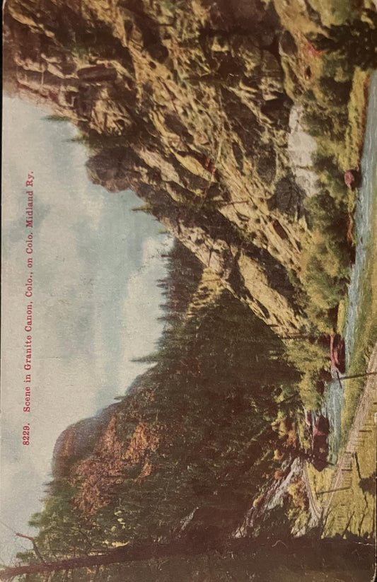 Granite Canon - Colorado Midland Railway - 1910s Postcard