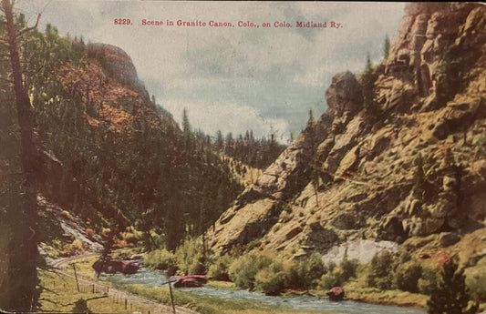 Granite Canon - Colorado Midland Railway - 1910s Postcard