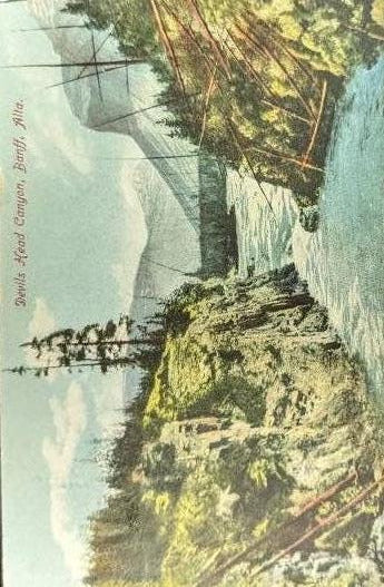 Devil's Head Canyon - Banff, Alberta, Canada - 1909 Postcard