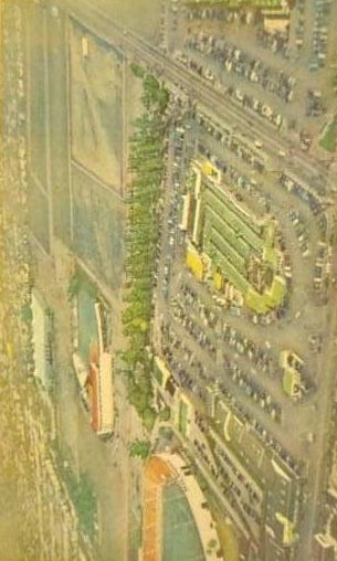 The Farmers Market in Los Angeles, California - Linen Postcard 1940s