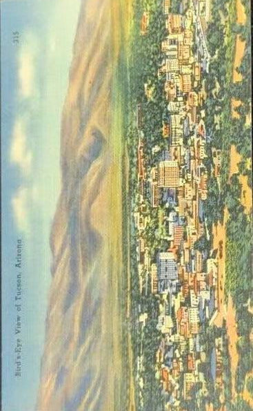 Tucson, Arizona - Linen Postcard 1930s/40s