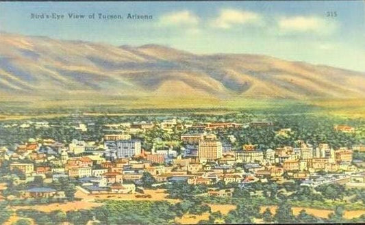 Tucson, Arizona - Linen Postcard 1930s/40s