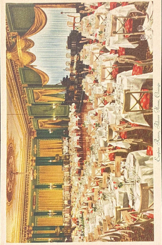 Empire Room, Palmer House, Chicago, Illinois - Linen Postcard