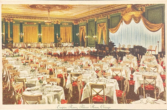 Empire Room, Palmer House, Chicago, Illinois - Linen Postcard