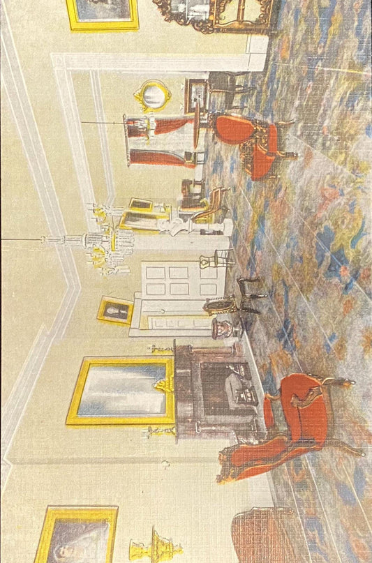 Hermitage Drawing Room - Nashville, Tennessee - Linen Postcard