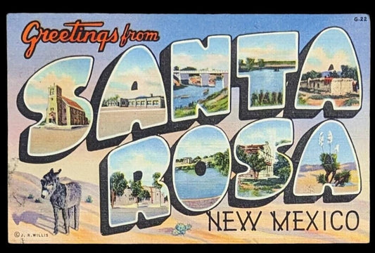 Greetings from Santa Rosa, New Mexico - Digital Print Download